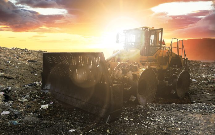 Volvo landfill compactor waste recycling