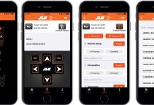 Screenshots of the Bluetooth-enabled JLG Mobile Control App