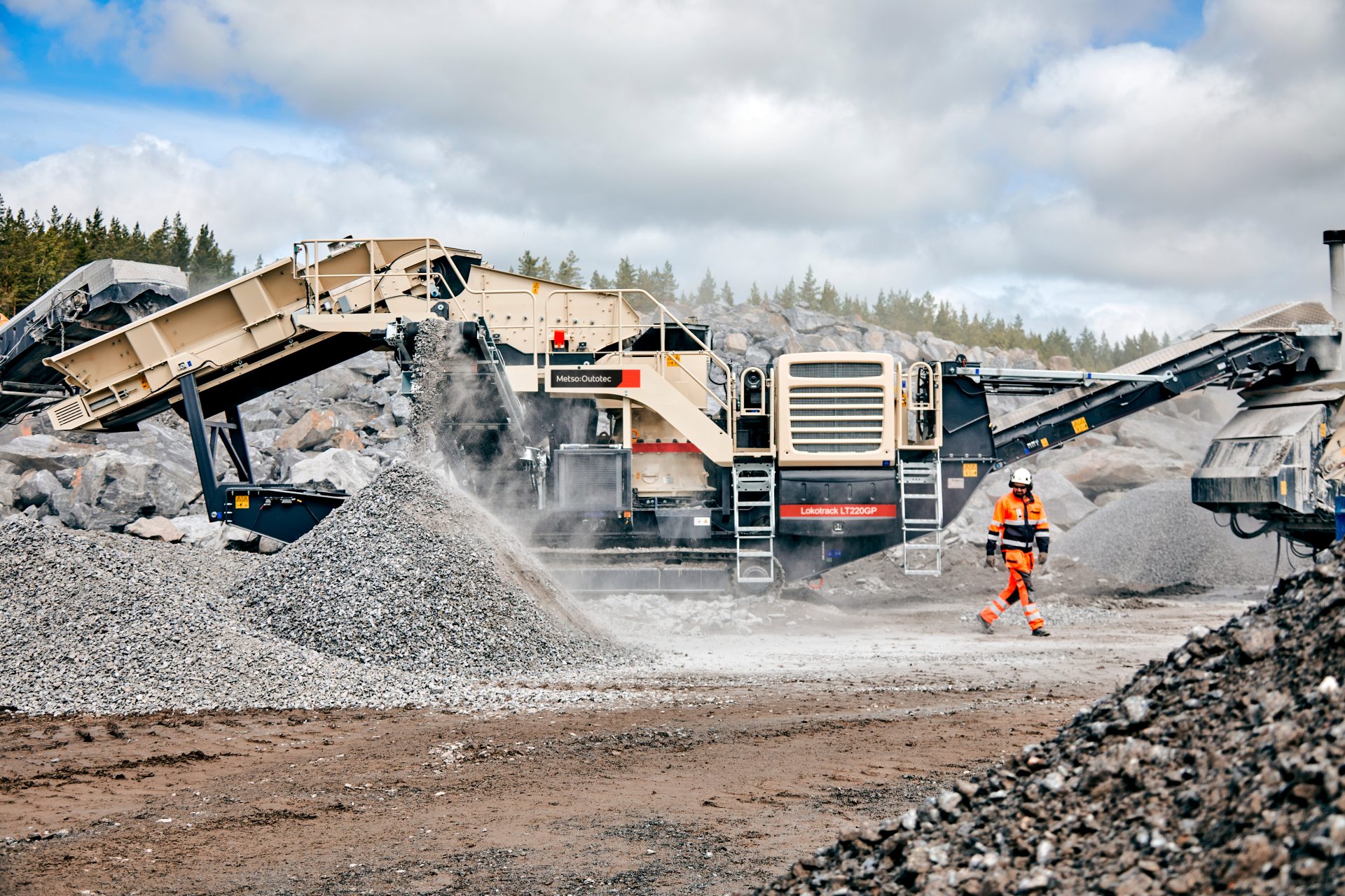 Metso Outotec's Lokotrack line of electric crushers and screens.