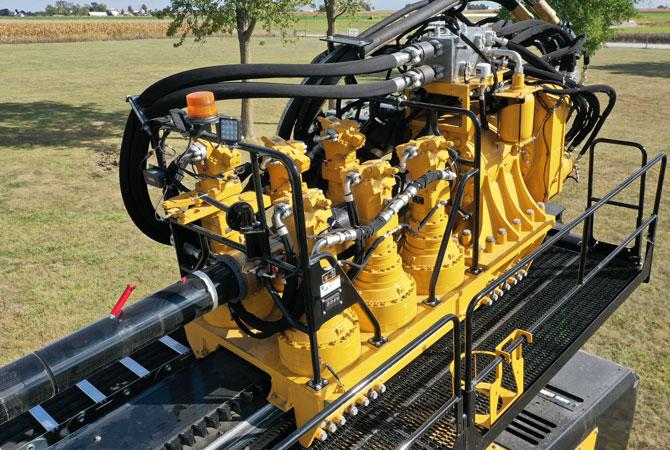 Vermeer D550 maxi rig drill's engine.