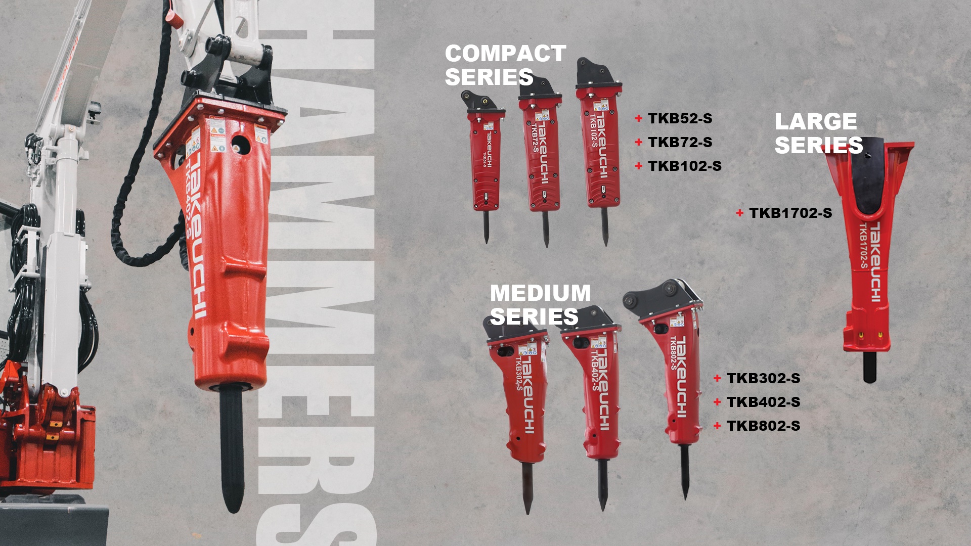 Takeuchi launches new line of hydraulic hammers