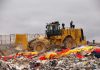 The Caterpillar new 836 Landfill Compactor at work in a landfill