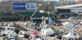 aerial view of the utility expo